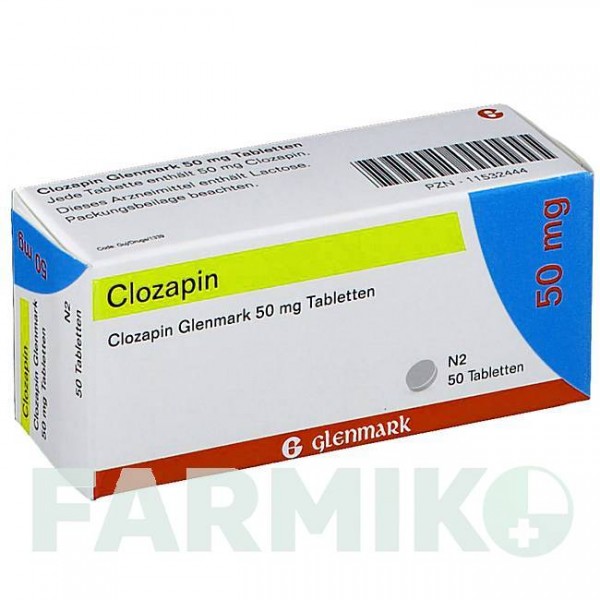 КЛОЗАПИН (CLOZAPIN) 50 мг таблетки 50 шт - Клозапин GLENMARK