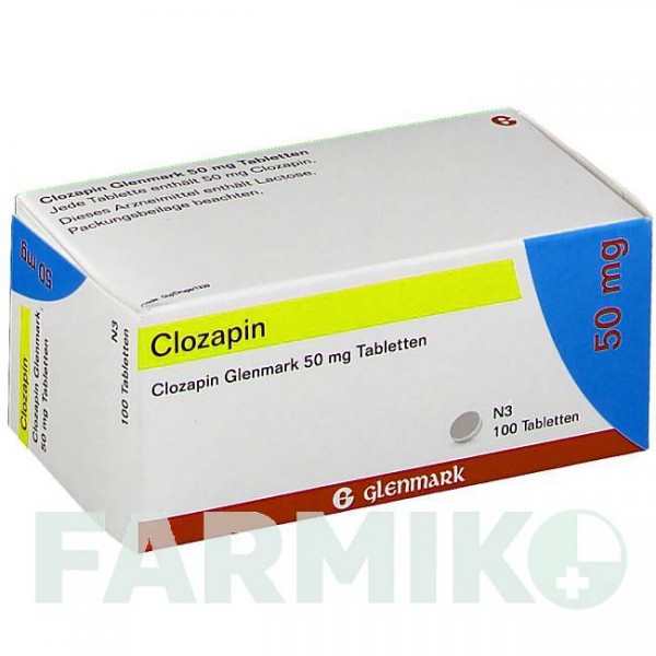 КЛОЗАПІН (CLOZAPIN) 50 мг таблетки 100 шт - Клозапін GLENMARK