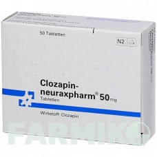 КЛОЗАПІН (CLOZAPIN) 50 мг таблетки 50 шт - Клозапін NEURAXPHARM
