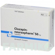 КЛОЗАПІН (CLOZAPIN) 50 мг таблетки 100 шт - Клозапін NEURAXPHARM