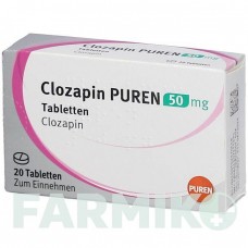 КЛОЗАПІН (CLOZAPIN) 50 мг таблетки 20 шт - Клозапін PUREN PHARMA