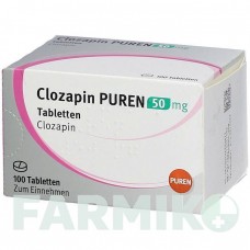 КЛОЗАПІН (CLOZAPIN) 50 мг таблетки 100 шт - Клозапін PUREN PHARMA