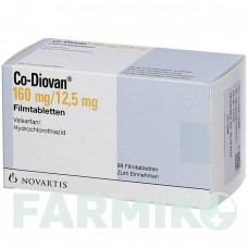 КО ДИОВАН (CO DIOVAN) 160 мг/12,5 мг таблетки 98 шт - Валсартан, Гидрохлоротиазид DOCPHARM