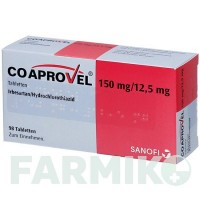 КОАПРОВЕЛЬ (COAPROVEL) 150 мг/12,5 мг таблетки 98 шт - Ирбесартан, Гидрохлоротиазид ACA MULLER-ADAG PHARMA