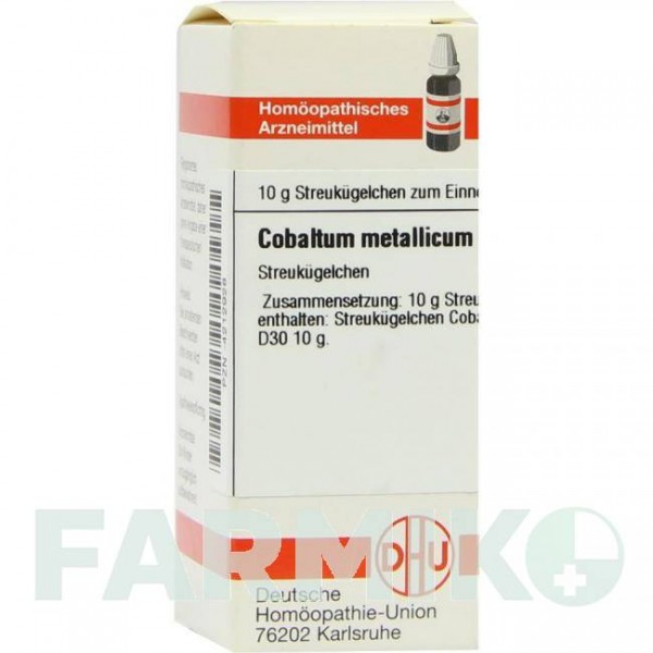 КОБАЛЬТУМ МЕТАЛЛИКУМ (COBALTUM METALLICUM) D 30 глобули 10 г - Гомеопатия DHU