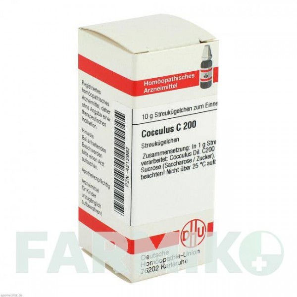 КОККУЛЮС (COCCULUS) C 200 глобули 10 г - Гомеопатия DHU