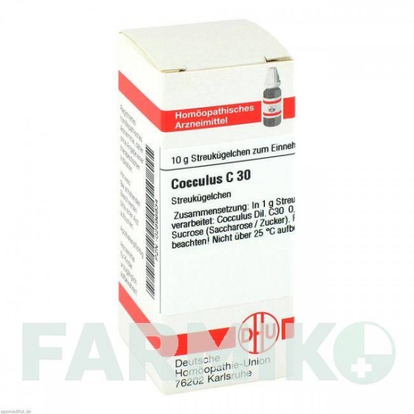 КОККУЛЮС (COCCULUS) C 30 глобули 10 г - Гомеопатия DHU