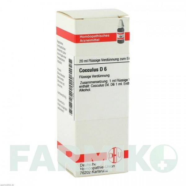 КОККУЛЮС (COCCULUS) D 6 раствор 20 мл - Гомеопатия DHU