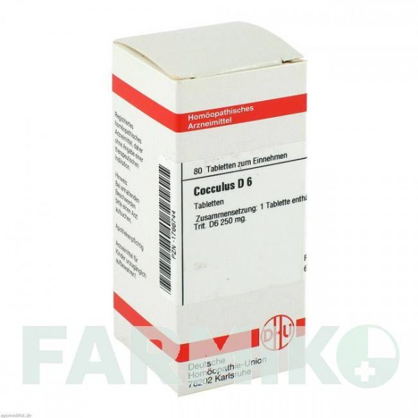 КОККУЛЮС (COCCULUS) D 6 таблетки 80 шт - Гомеопатия DHU