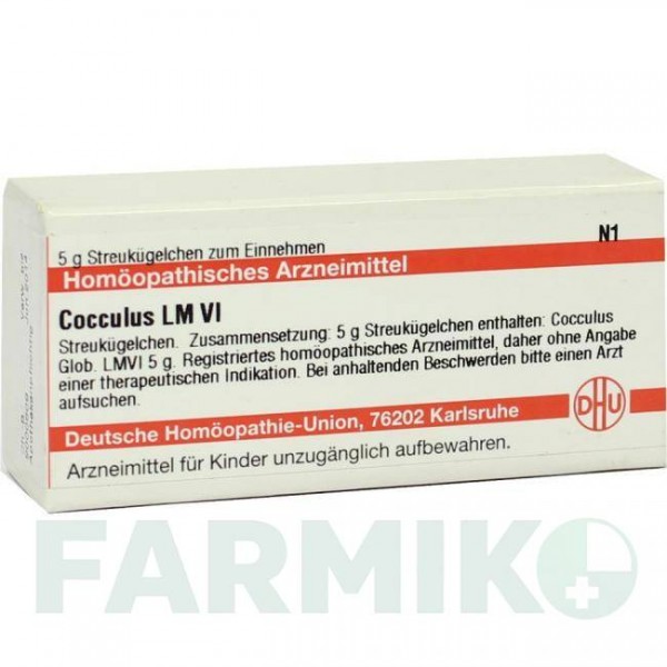 КОККУЛЮС (COCCULUS) LM VI глобули 5 г - Гомеопатия DHU