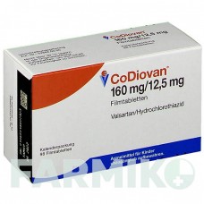 КОДИОВАН (CODIOVAN) 160 мг/12,5 мг таблетки 98 шт - Валсартан, Гидрохлоротиазид NOVARTIS