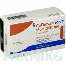 КОДИОВАН (CODIOVAN) 160 мг/25 мг таблетки 98 шт - Валсартан, Гидрохлоротиазид NOVARTIS