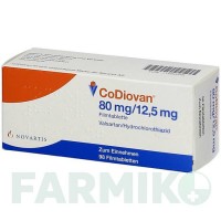 КОДІОВАН (CODIOVAN) 80 мг/12,5 мг таблетки 98 шт - Валсартан, Гідрохлоротіазид AXICORP PHARMA