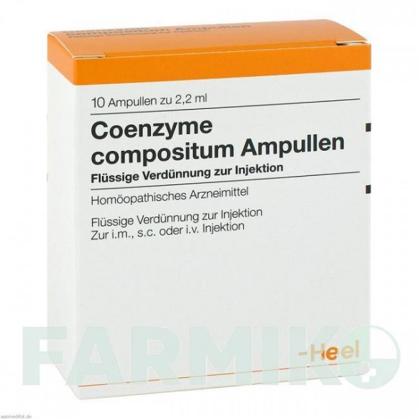 КОЭНЗИМ КОМПОЗИТУМ (COENZYME COMPOSITUM) ампулы 10 шт - Гомеопатия BIOLOGISCHE HEILMITTEL HEEL