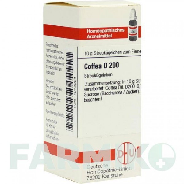 КОФЕЯ (COFFEA) D 200 глобули 10 г - Гомеопатия DHU