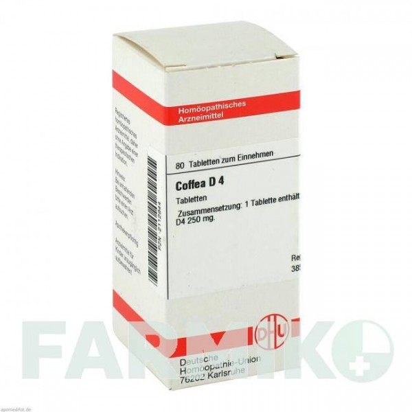 КОФЕЯ (COFFEA) D 4 таблетки 80 шт - Гомеопатия DHU