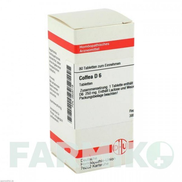КОФЕЯ (COFFEA) D 6 таблетки 80 шт - Гомеопатия DHU