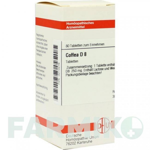 КОФЕЯ (COFFEA) D 8 таблетки 80 шт - Гомеопатия DHU