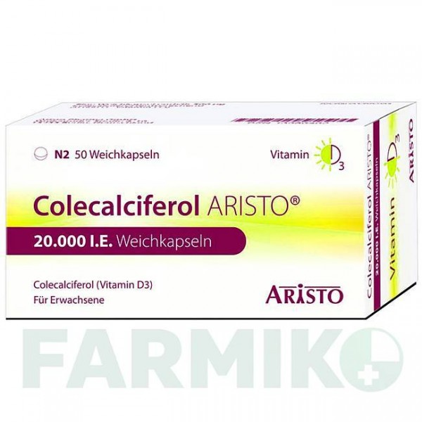 ХОЛЕКАЛЬЦИФЕРОЛ (COLECALCIFEROL) 20000 МЕ капсулы 50 шт - Колекальциферол ARISTO PHARMA