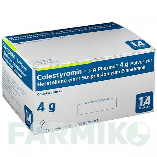 КОЛЕСТИРАМИН (COLESTYRAMIN) 4 г порошок 100 шт - Колестирамин 1 A PHARMA