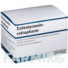 КОЛЕСТИРАМИН (COLESTYRAMIN) порошок 50 шт - Колестирамин RATIOPHARM