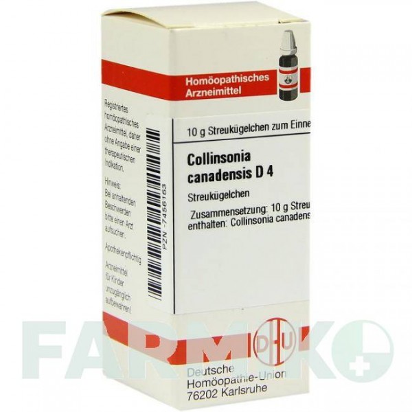 КОЛЛИНСОНИЯ КАНАДЕНСИС (COLLINSONIA CANADENSIS) D 4 глобули 10 г - Гомеопатия DHU
