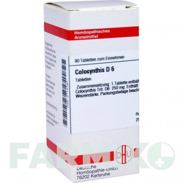 КОЛОЦИНТИС (COLOCYNTHIS) D 6 таблетки 80 шт - Гомеопатия DHU