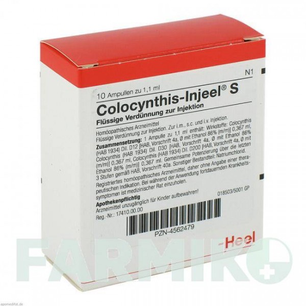 КОЛОЦИНТИС ІНЬЄЛЬ (COLOCYNTHIS INJEEL) ампули 10 шт - Гомеопатія BIOLOGISCHE HEILMITTEL HEEL