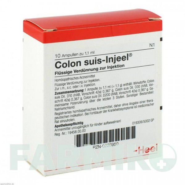 КОЛОН СУИС (COLON SUIS) ампулы 10 шт - Гомеопатия BIOLOGISCHE HEILMITTEL HEEL