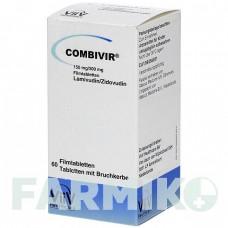 КОМБИВИР (COMBIVIR) 150 мг/300 мг таблетки 60 шт - Зидовудин, Ламивудин ABACUS MEDICINE