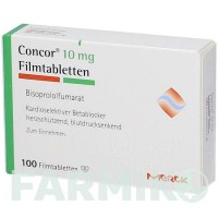 КОНКОР (CONCOR) 10 мг таблетки 100 шт - Бисопролол MERCK HEALTHCARE