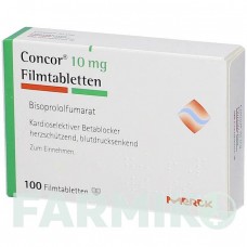 КОНКОР (CONCOR) 10 мг таблетки 100 шт - Бісопролол MERCK HEALTHCARE