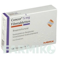 КОНКОР (CONCOR) 5 мг таблетки 100 шт - Бисопролол MERCK HEALTHCARE