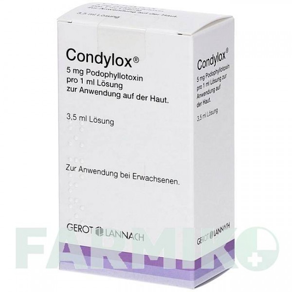 КОНДИЛОКС (CONDYLOX) розчин 3,5 мл - Подофілотоксин 1 0 1 CAREFARM