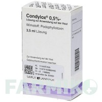 КОНДИЛОКС (CONDYLOX) 5 мг/1 мл раствор 3,5 мл - Подофиллотоксин FD PHARMA