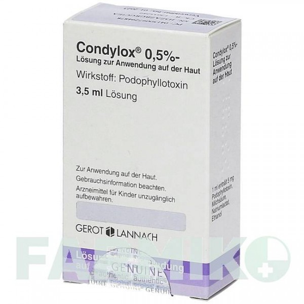 КОНДИЛОКС (CONDYLOX) розчин 3,5 мл - Подофілотоксин PHARMA GERKE
