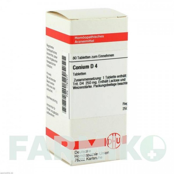 КОНИУМ (CONIUM) D 4 таблетки 80 шт - Гомеопатия DHU