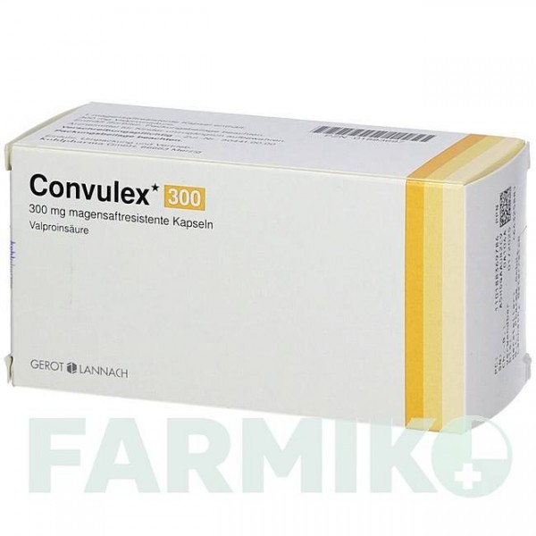 КОНВУЛЕКС (CONVULEX) 300 капсули 200 шт - Вальпроєва кислота KOHLPHARMA
