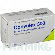 КОНВУЛЕКС (CONVULEX) 300 мг капсулы 100 шт - Вальпроевая кислота BIOMO PHARMA