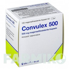 КОНВУЛЕКС (CONVULEX) 500 мг капсулы 100 шт - Вальпроевая кислота BIOMO PHARMA