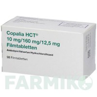 КОПАЛИЯ (COPALIA) 10 мг/160 мг/12,5 мг таблетки 98 шт - Валсартан, Амлодипин, Гидрохлоротиазид 2CARE4
