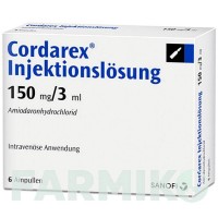КОРДАРЕКС (CORDAREX) ампули 6x3 мл - Аміодарон SANOFI