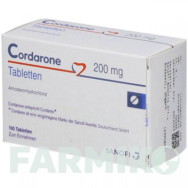 КОРДАРОН (CORDARONE) таблетки 100 шт - Аміодарон KOHLPHARMA