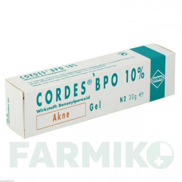 КОРДЕС (CORDES) 10% гель 30 г - Бензоил пероксид ICHTHYOL-GESELLSCHAFT CORDES