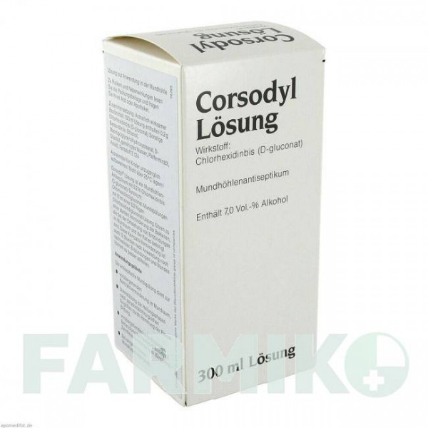 КОРСОДИЛ (CORSODYL) раствор 300 мл - Хлоргексидин EMRA-MED