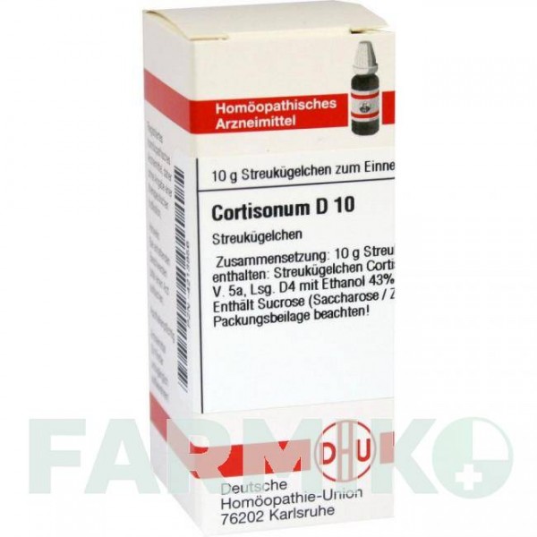 КОРТИЗОНУМ (CORTISONUM) D 10 глобули 10 г - Гомеопатія DHU