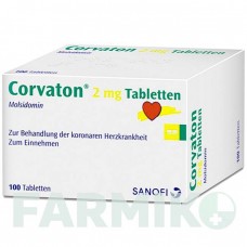 КОРВАТОН (CORVATON) 2 мг таблетки 100 шт - Молсидомин CHEPLAPHARM