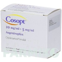 КОСОПТ (COSOPT) 20 мг/мл + 5 мг/мл капли 6x5 мл - Тимолол, Дорзоламид AXICORP PHARMA
