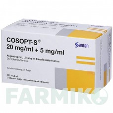 КОСОПТ (COSOPT) 20 мг/мл + 5 мг/мл піпетки 120x0,2 мл - Тимолол, Дорзоламід ORIFARM