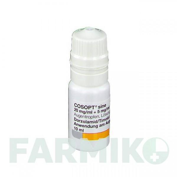 КОСОПТ (COSOPT) 20 мг/мл + 5 мг/мл краплі 1x10 мл - Тимолол, Дорзоламід SANTEN